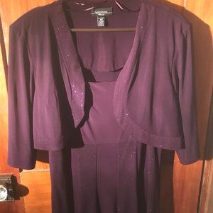 Plum evening dress